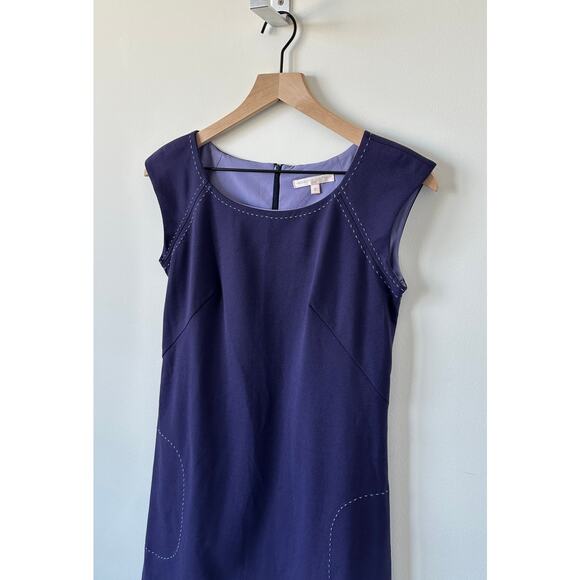 Rebecca Taylor Purple Mini Shift Dress Size 2 - Picture 6 of 12
